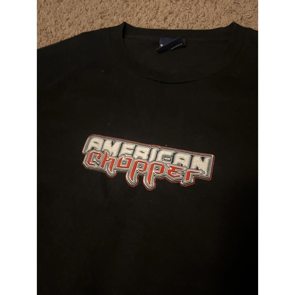 Vintage 2003 American Chopper Fire Fighter Fire Bike Graphic Tee Size L/XL USA